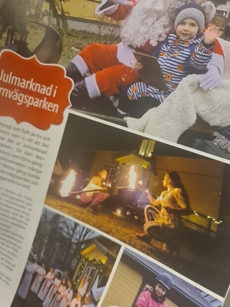 Eldshow p julmarknad