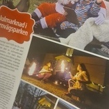 Eldshow på julmarknad Eldshow på julmarknad