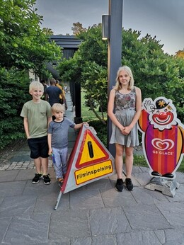 Alla 3 barnen med idag på inspelning Alla 3 barnen med idag på inspelning