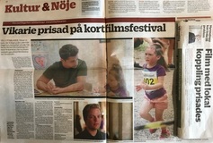 Publicitet om pris till kortfilmen Vikarie