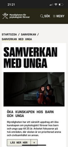 Myndigheten för psykologiskt försvar Myndigheten för psykologiskt försvar
