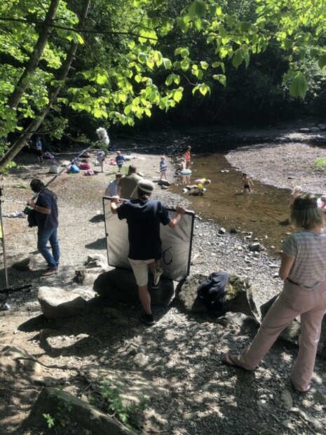 Fikk bade under innspillingen