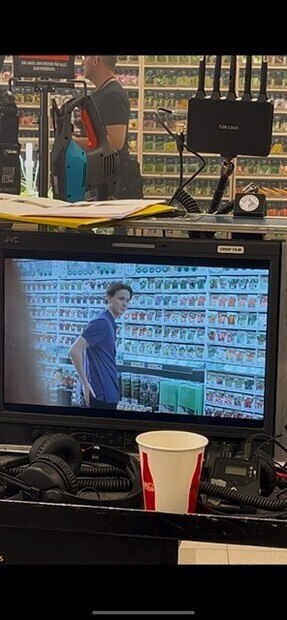 Filminspelning för EKO matvarubutik