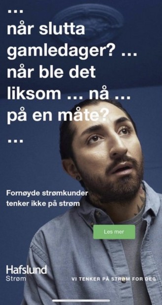Stillbilde fra Reklame for Hafslund Stillbilde fra Reklame for Hafslund