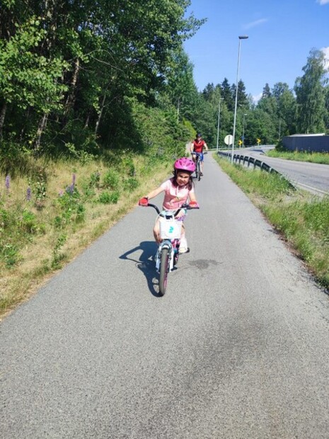 Jente sykkel