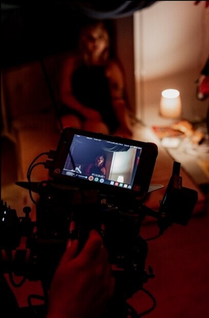 Bts från filminspelning