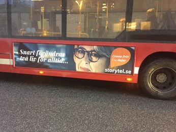 Storytel bussreklam Storytel bussreklam