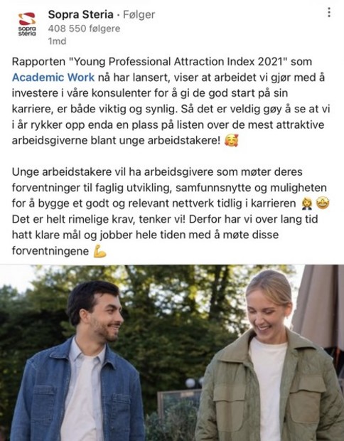 Sopra Steria SoMe kampanje