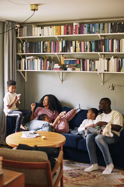 Familjefotografier för bildbank