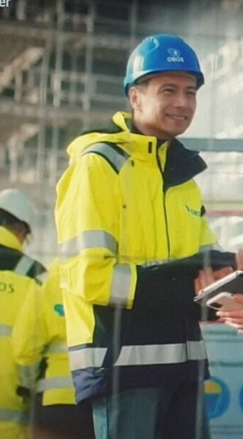 Byggmester i OBOS-reklame