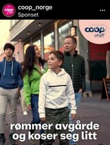 Familien p reklame oppdrag for Coop