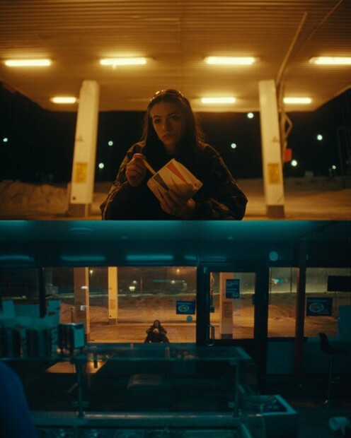 Kebab spisende stillbilde