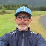 På golfbane