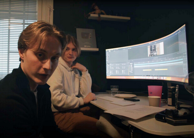 BTS fra da jeg klippet korfilmen 