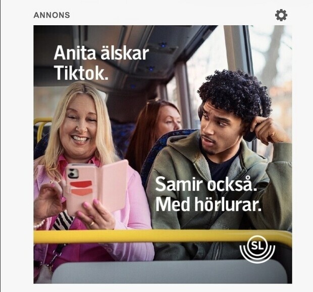 Rolig  reklamfilm för SL