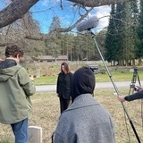 Inspelning på kyrkogård Inspelning på kyrkogård