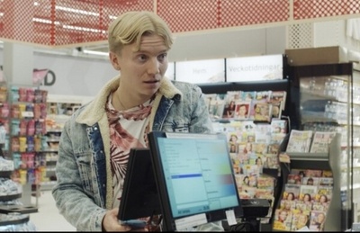 Filminspelning Terese i kassan Filminspelning Terese i kassan