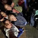 Backstage p en frestllning p circus