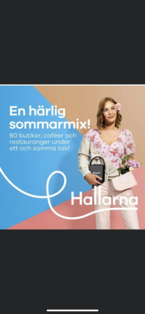 Reklam fr varuhuset hallarna i Halmstad