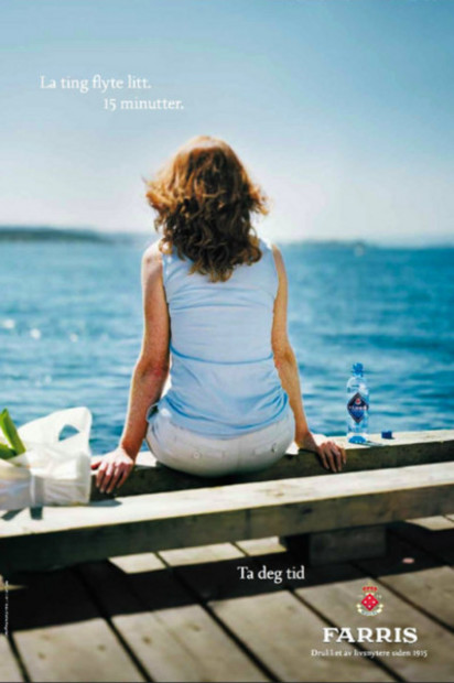 Reklamefoto på boards, i aviser og ukeblad