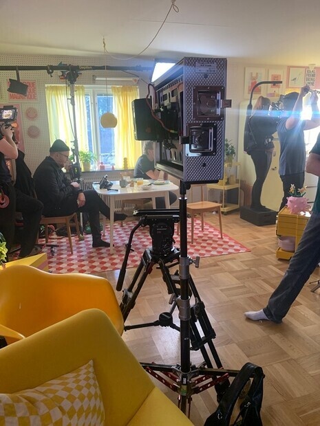 Backstage p inspelning