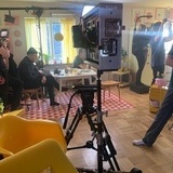 Backstage p inspelning