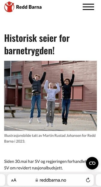 Modelloppdrag for Redd Barna