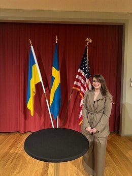 Sångerska på politisk event Sångerska på politisk event
