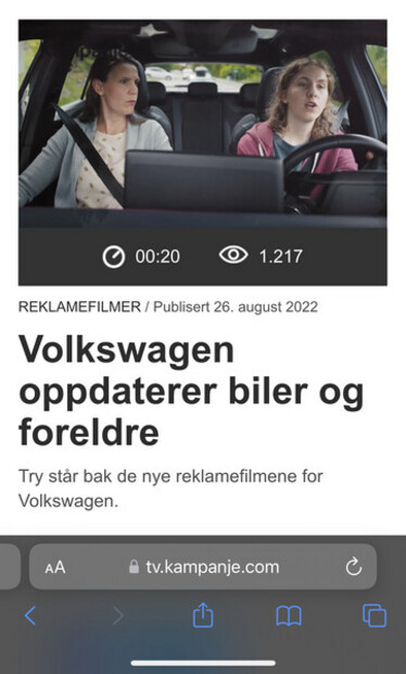 Reklamefilm  for Volkswagen
