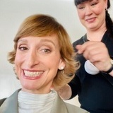 Futuristic teacher excited about the it?s learning Platform Futuristic teacher excited about the it?s learning Platform