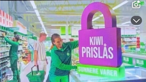 Morsomt med Kiwi reklame