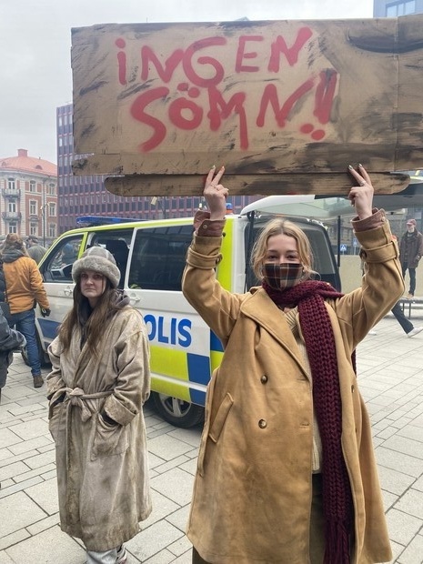 Demonstrant i Vaka Demonstrant i Vaka