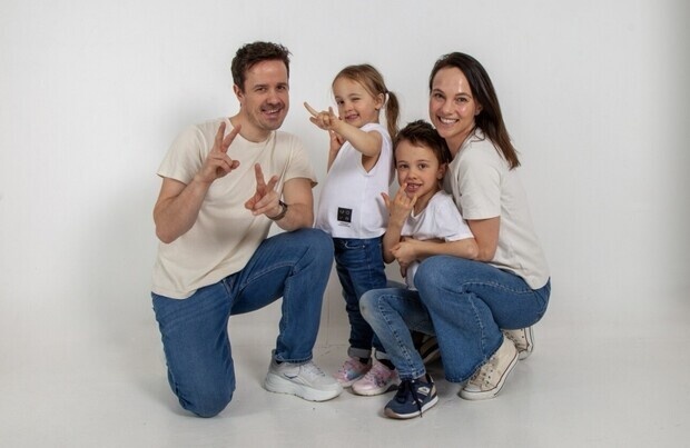 Familien på shoot