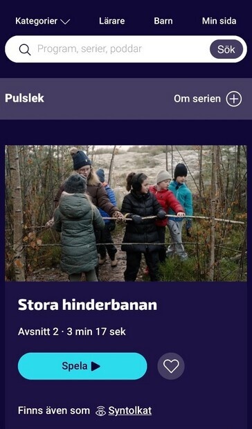 Rolig tränings serie