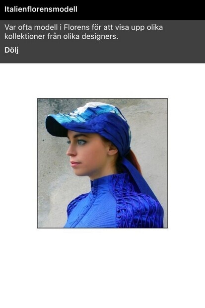 Modell för ny kollektion kläder