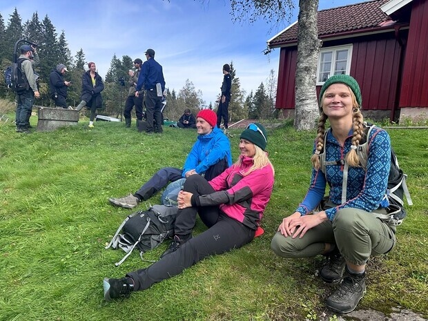 Hygge på utendørs filmsett Hygge på utendørs filmsett