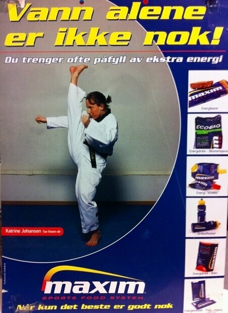 Reklameplakat for Maxim sportsdrikk