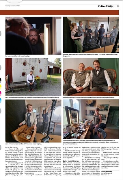 Rolig roll som kemiingenjr hos Alfred Nobel