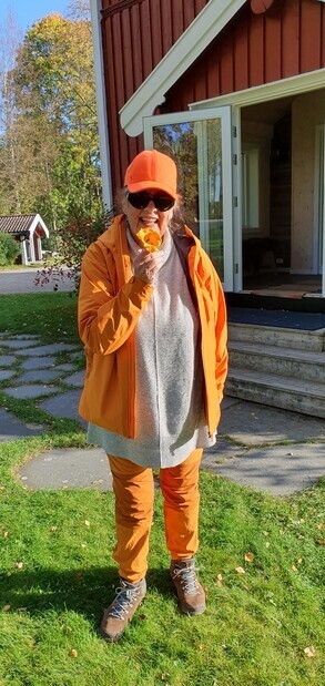 På kantarell tur i naturen