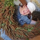 Kreativ frivillig blomster utstilling