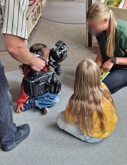Rolig inspelning för reklamfilm. Rolig inspelning för reklamfilm.