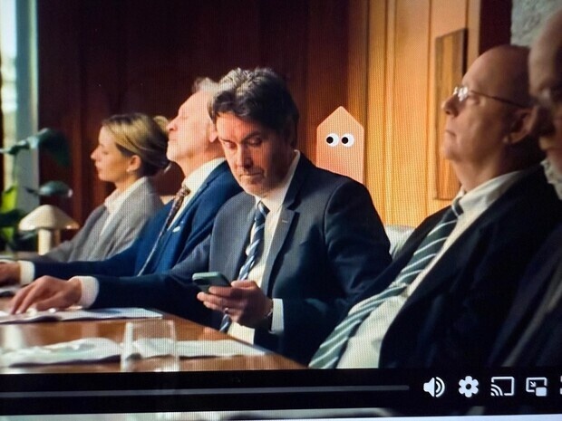 Oppdresset og sigen i kjedelig møte Oppdresset og sigen i kjedelig møte