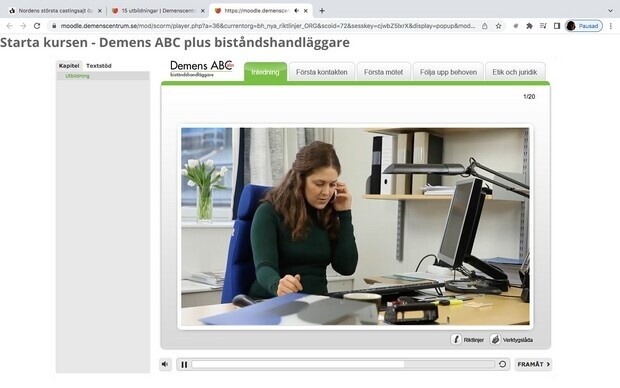 Demens ABC, en webbutbildning fr personal inom omsorg.