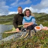 Multer og fisk med kona
