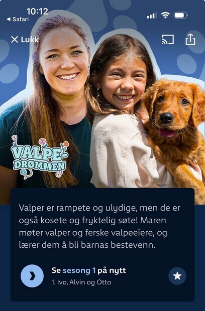 Valpedrømmen på NRK Super Valpedrømmen på NRK Super