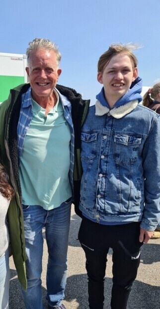 Med Peter Mygind på set