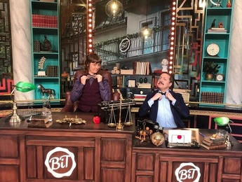 Jag och David på Bäst i test inspelning