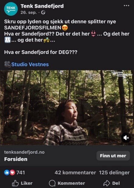 Reklame film for «tenk Sandefjord»