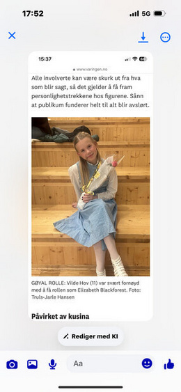 Bilde fra avisen Bilde fra avisen