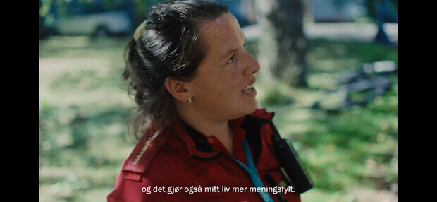 Stillbilde fra Delta reklamefilm